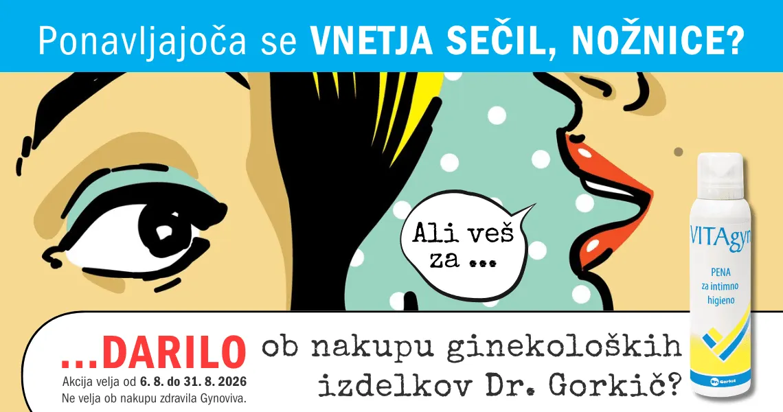 Dr. Gorkič izbrani izdelki za intimno nego = darilo: intimna pena.