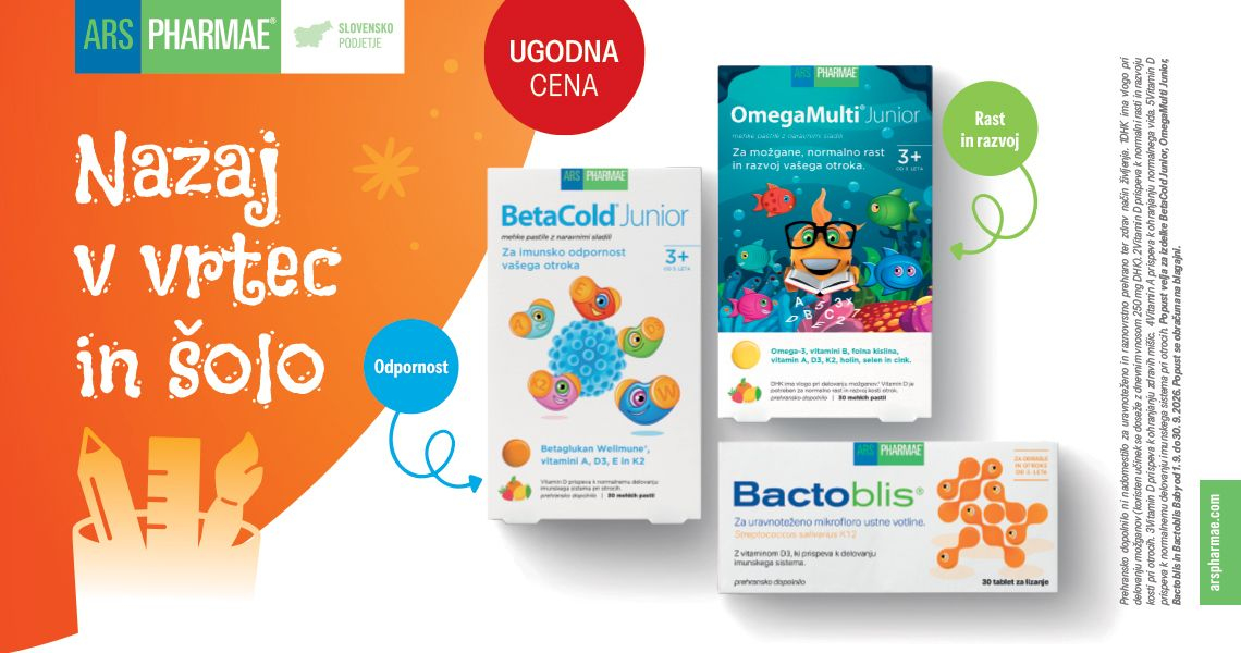 Ugodna ponudba izdelkov Ars Pharmae za otroke