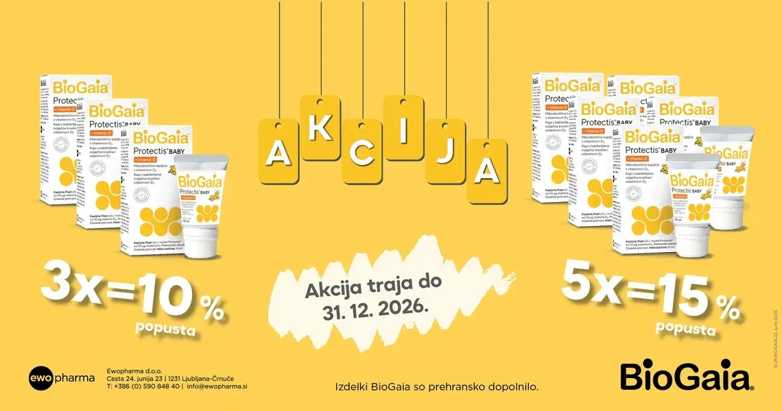 BioGaia Protectis Baby D3 so vam na voljo v posebni paketni ponudbi.
