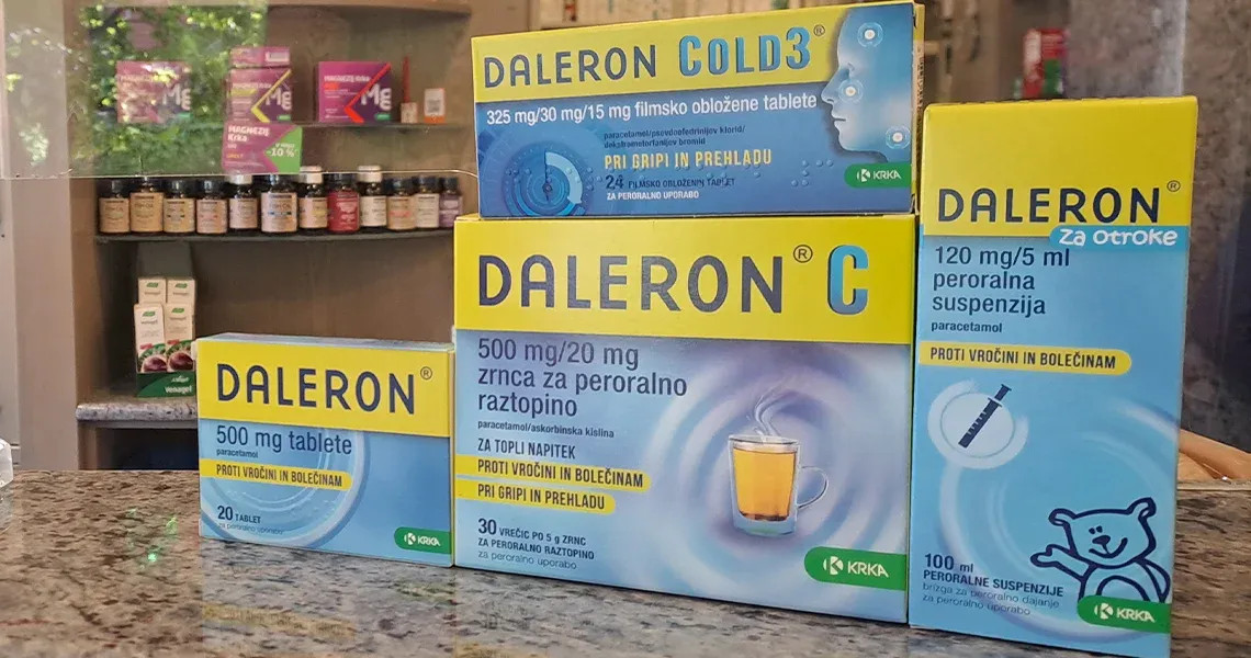Daleron - primerjava: tablete, Cold3, C in za otroke