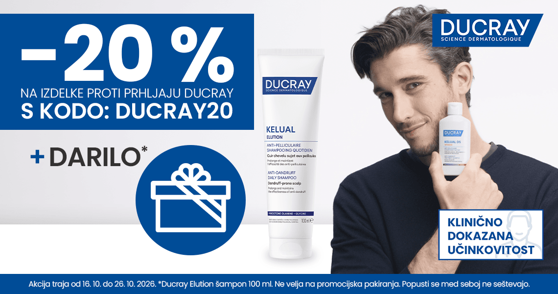 Ducray proti prhljaju (-20%). Koda za popust: DUCRAY20