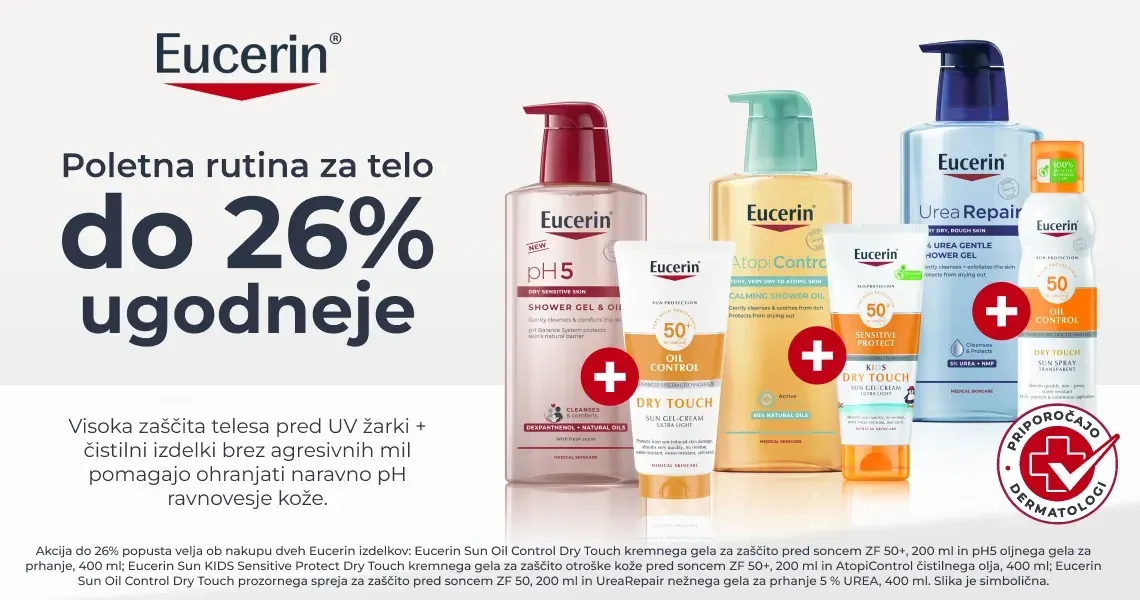 Eucerin poletne rutine za telo (do -26%)