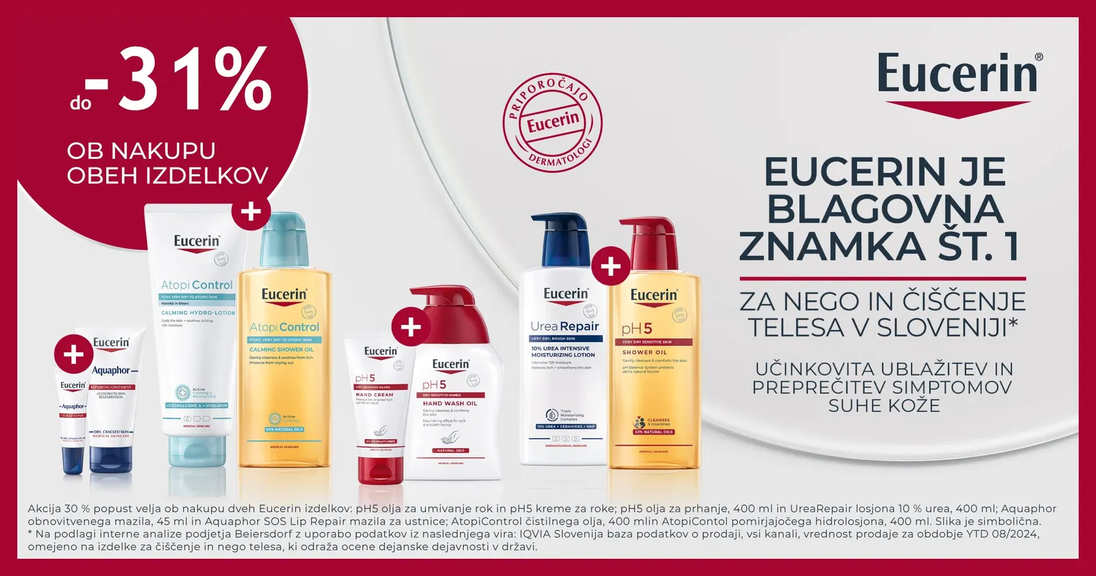 Eucerin rutine so vam na voljo do 31% ugodneje.