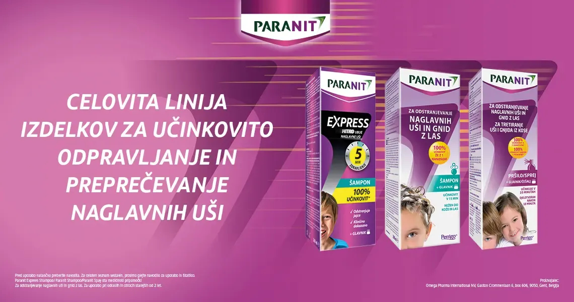 Ob nakupu vsakega izdelka Paranit prejmete darilo: Paranit zaščito pred ušmi - pršilo (100 ml)