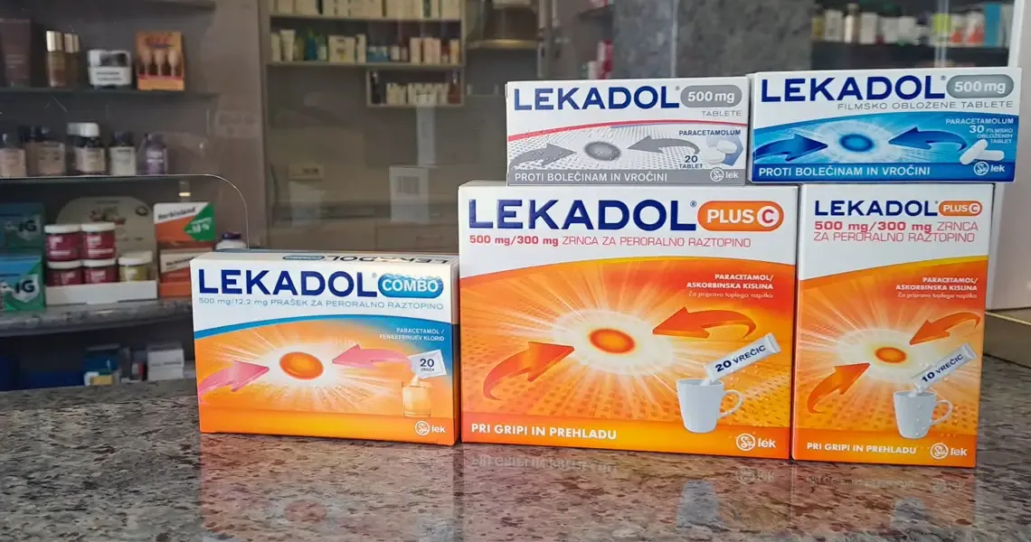 Lekadol – primerjava: tablete, filmsko obložene tablete, Lekadol Plus C in Lekadol Combo
