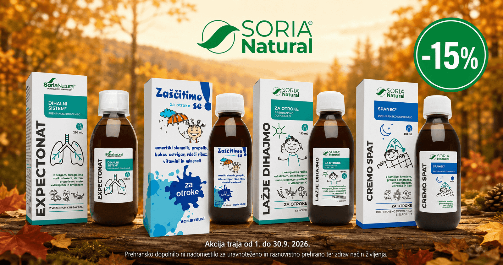 Izbrani izdelki Soria Natural (-15%)