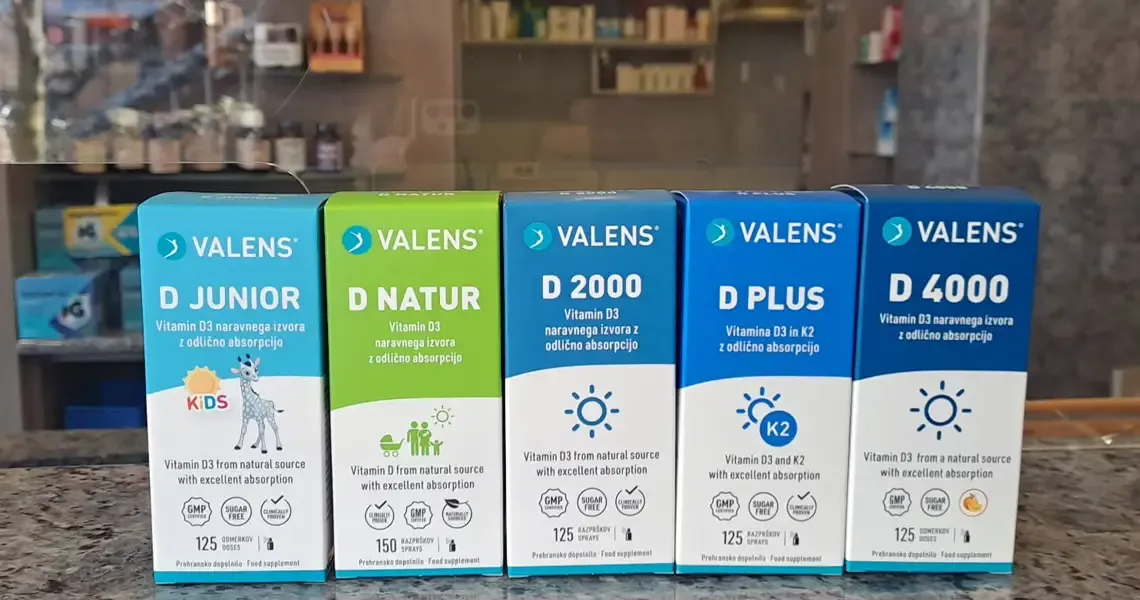Valens D3 pršila: katero izbrati (D3 2000, 3000, 4000, K2, Natur, Junior)?