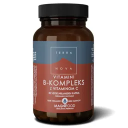 Terranova Vitamini B-kompleks z vitaminom C, 50 kapsul