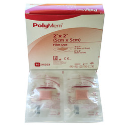 Polymem Film Dot, obliž za rane 2,5x2,5/5x5 cm (20 kosov) 