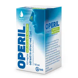 Operil 0,5 mg/ml kapljice za nos, raztopina (10 ml)