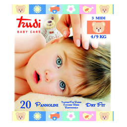Trudi Baby Care Dry Fit Midi (4-9 kg), 20 plenic