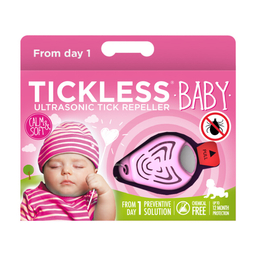 Tickless Baby & Kid, ultrazvočni odganjalec klopov za dojenčke in otroke (roza)
