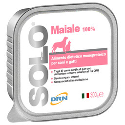 Solo Maiale, monoproteinska dieta za pse in mačke - Svinjina (300 g)