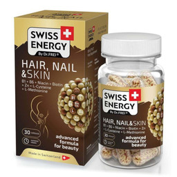 Swiss Energy Hair, Nail and Skin, kapsule s postopnim sproščanjem (30 kapsul)