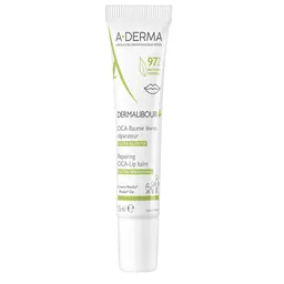 A-Derma Dermalibour+, obnavljajoči cica balzam za ustnice (15 ml)