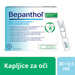 Bepanthol, kapljice za oči (20 x 0,5 ml)