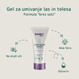Abena Bambo Nature, otroški gel za umivanje telesa in las (150 ml)