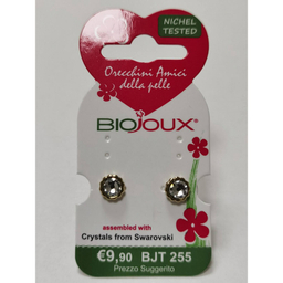 Biojoux, uhani iz kirurškega jekla - Swarovski graciozen obroč - BJT255 (2 uhana)