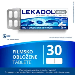 Lekadol 500 mg, 30 filmsko obloženih tablet