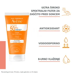 Avene Sun, krema za zelo visoko zaščito - ZF50+ (50 ml)