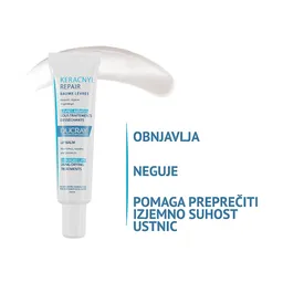 Ducray Keracnyl Repair, balzam za ustnice (15 ml)