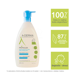 A-Derma Primalba, gel za umivanje las in telesa - 500 ml