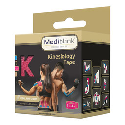 Mediblink M133, kineziološki trak - roza (5 cm x 5 m)