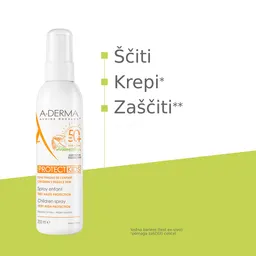 A-Derma Protect Kids, pršilo za zaščito pred soncem - ZF 50+ (200 ml)
