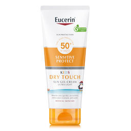Eucerin Sun Sensitive Protect Kids Dry Touch, kremni gel za zaščito otroške kože pred soncem - ZF50+ (200 ml)