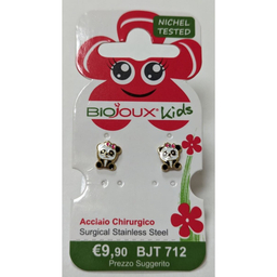 Biojoux, uhani iz kirurškega jekla - Panda Baby- zlati - BJT711 (2 uhana)