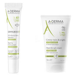 A-Derma, rutina za nego kože rok in ustnic (15 ml + 50 ml)