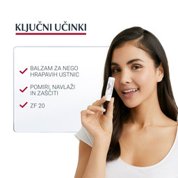 Eucerin Lip Aktiv, stik za nego ustnic z dekspantenolom in vitaminom E - ZF 20 (4,8 g)
