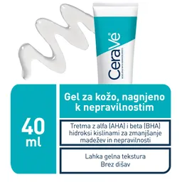 CeraVe, gel za obraz za kožo nagnjeno k nepravilnostim (40 ml)