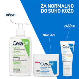 CeraVe, vlažilna kremno-penasta čistilna emulzija (236 ml)
