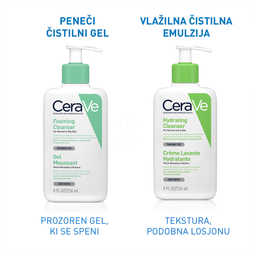 CeraVe, peneči čistilni gel za obraz za normalno do mastno kožo (236 ml)