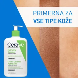 CeraVe, vlažilna čistilna emulzija za obraz za normalno do suho kožo (473 ml)
