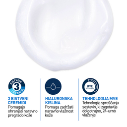 CeraVe, vlažilna čistilna emulzija za obraz za normalno do suho kožo (1000 ml)