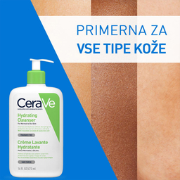 CeraVe, vlažilna čistilna emulzija za obraz za normalno do suho kožo (1000 ml)
