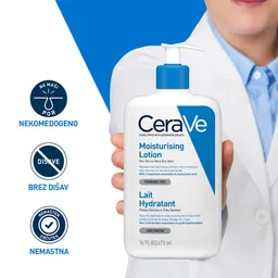 CeraVe, vlažilni losjon za telo za suho do zelo suho kožo (473 ml)