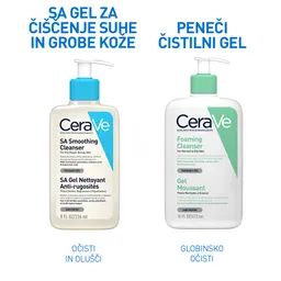CeraVe SA, gel za čiščenje suhe in grobe kože (236 ml)