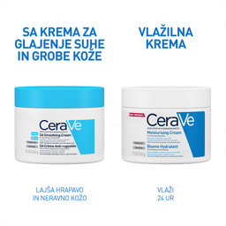 CeraVe SA, krema za glajenje suhe in grobe kože (340 ml)