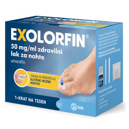 Exolorfin 50 mg/ml, zdravilni lak za nohte (2,5 ml)