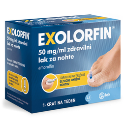 Exolorfin 50 mg/ml, zdravilni lak za nohte (2,5 ml)