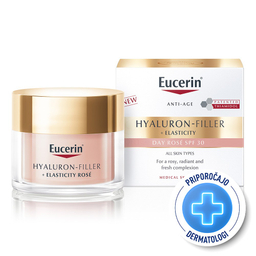 Eucerin Hyaluron-Filler + Elasticity Rose, dnevna krema - ZF30 (50 ml)