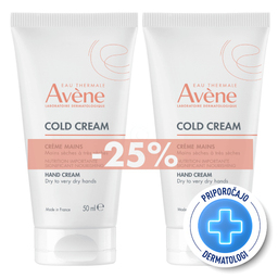 Avene Cold, koncentrirana krema za roke - paket (2 x 50 ml)