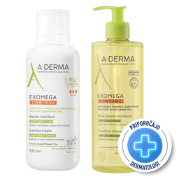 A-Derma, rutina za nego suhe kože nagnjene k atopiji (500 ml + 400 ml)