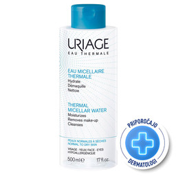 Uriage, micelarna voda za čiščenje obraza za normalno do suho kožo - 500 ml