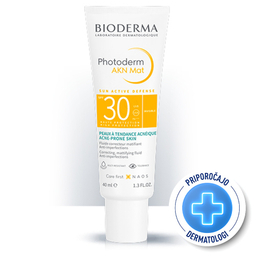 Bioderma Photoderm AKN, Mat fluid za aknasto kožo - ZF 30 (40 ml)