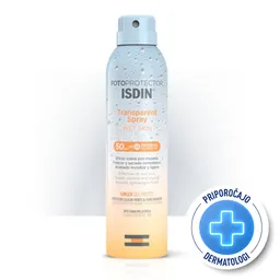 ISDIN Sun Fotoprotector, prozoren sprej za telo Wet Skin - ZF50 (250 ml)