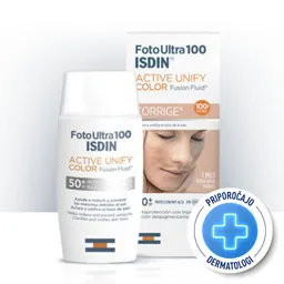 ISDIN Sun Fotoultra 100 Active Unify Color, fluid - ZF50+ (50 ml) 